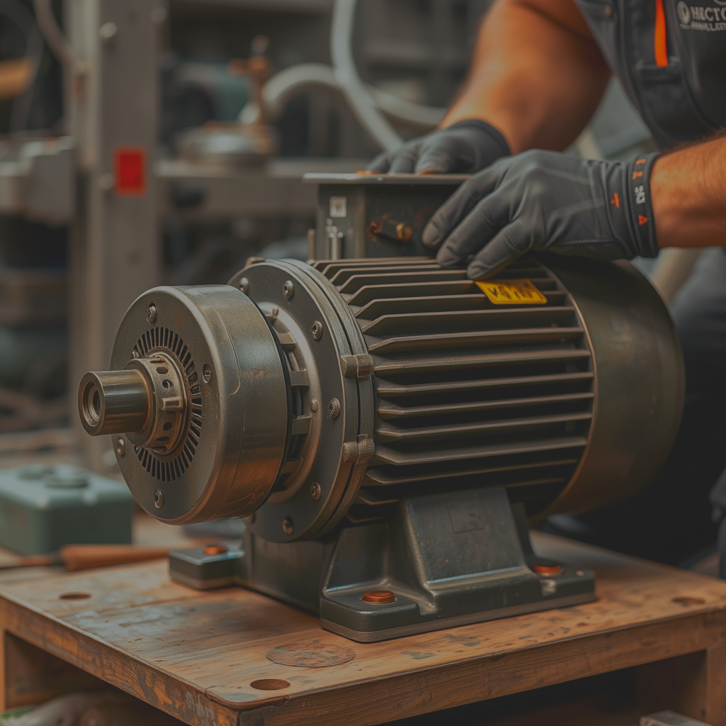 Industrial motor maintenance illustration from the existing company website